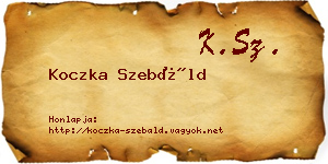 Koczka Szebáld névjegykártya